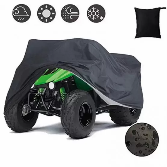 INF Svart ATV-överdrag - Oxford-tygskydd model 1