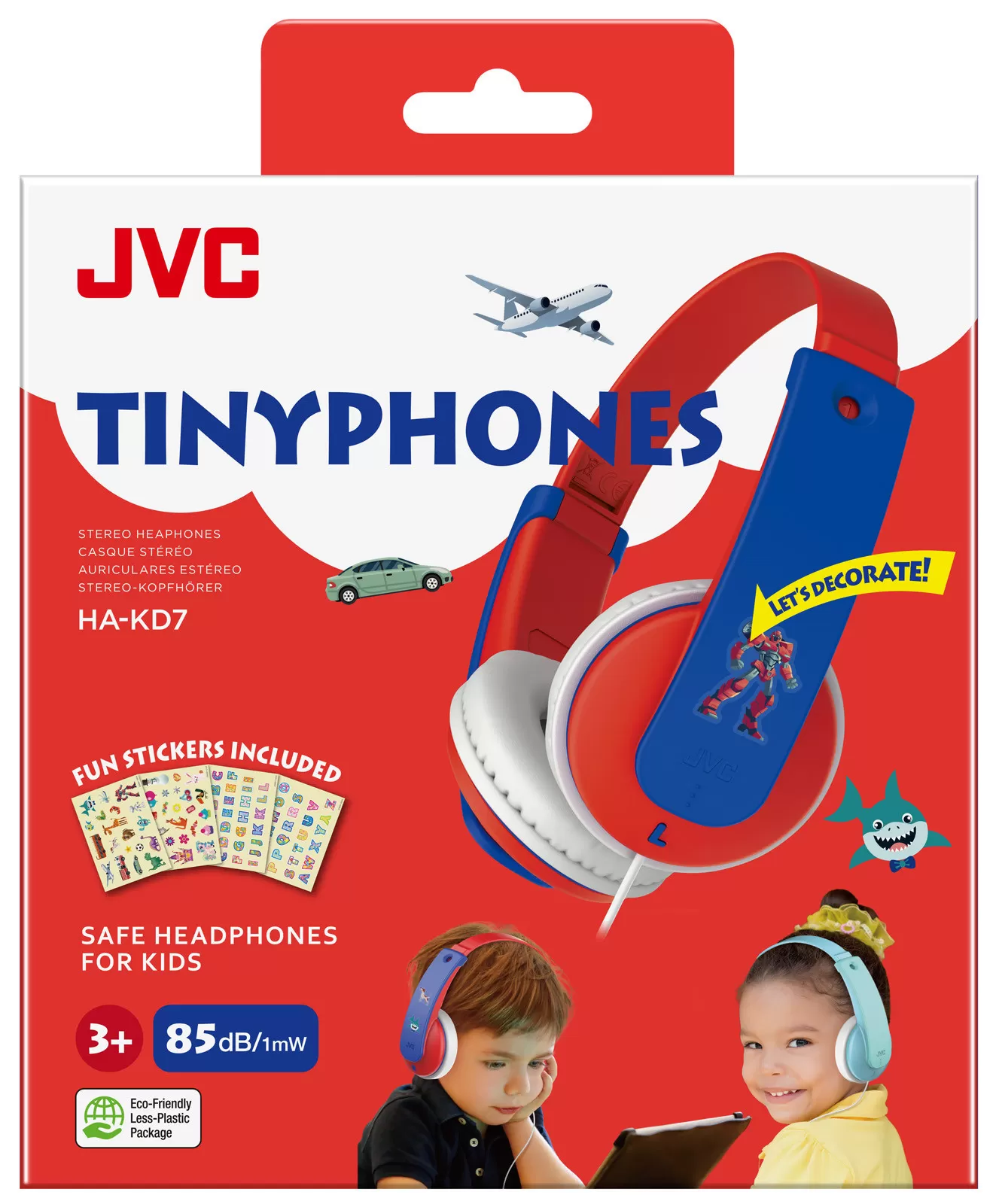 jvc HA-KD7-RNE Kids headphone wired Red