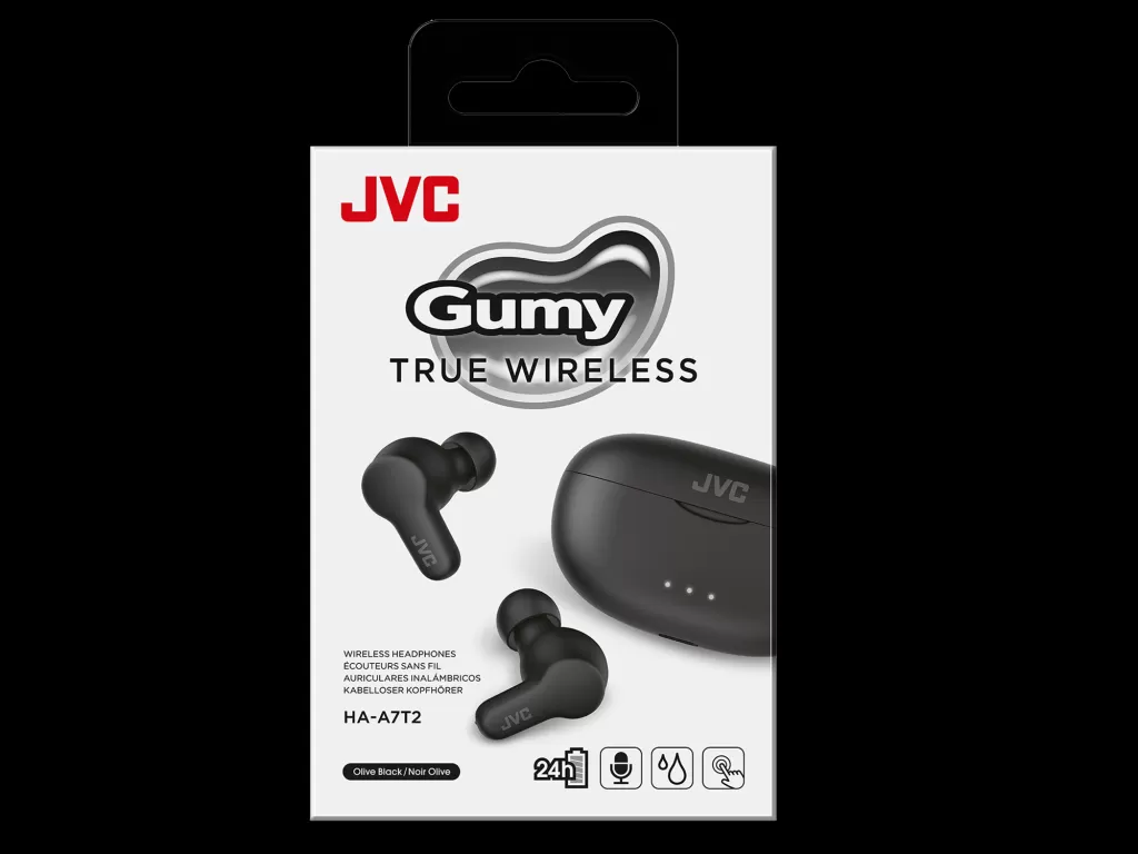 jvc HA-A7T2-B-U Gumy True Wireless Earphones Black
