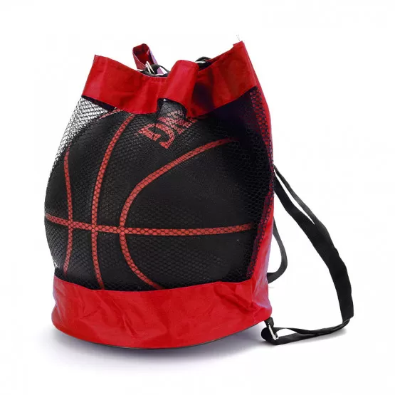 INF Basketbollryggsäck - Basketväska med halvnät Röd