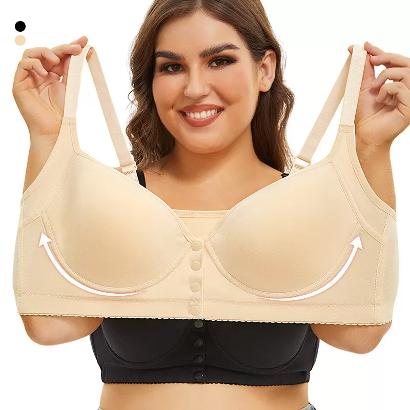 INF Full Coverage T-shirtbh med knäppning fram för Plus Size - 34/75C