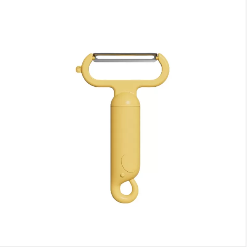 INF Ny Fruktskalskrapa för Köket, Äppelskalare, Skalkniv i Rostfritt Stål Gul