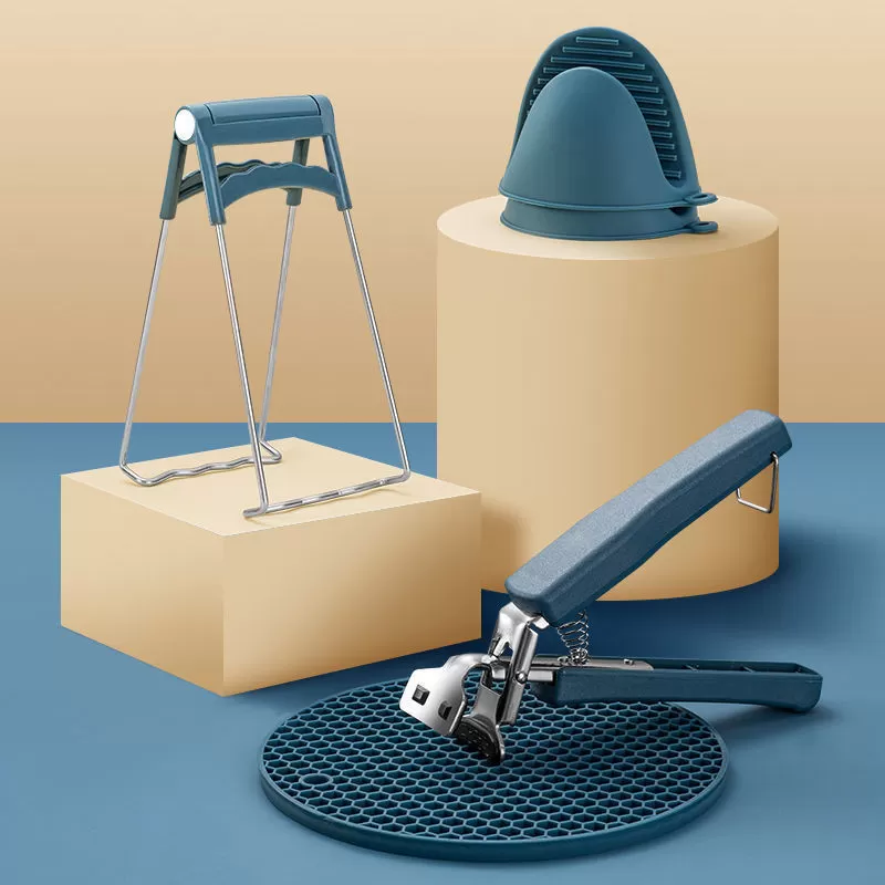 INF Silikon Skål- och Fatunderlägg Set med Handtag