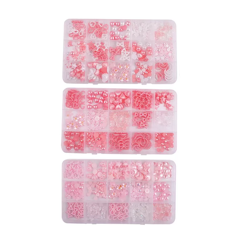 INF DIY-set med blandade pärlor för nagelkonst