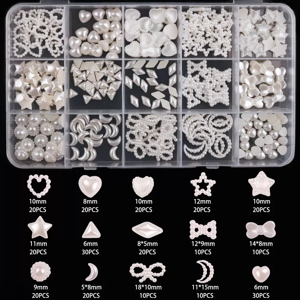 INF DIY-set för nageldekoration med blandade pärlor