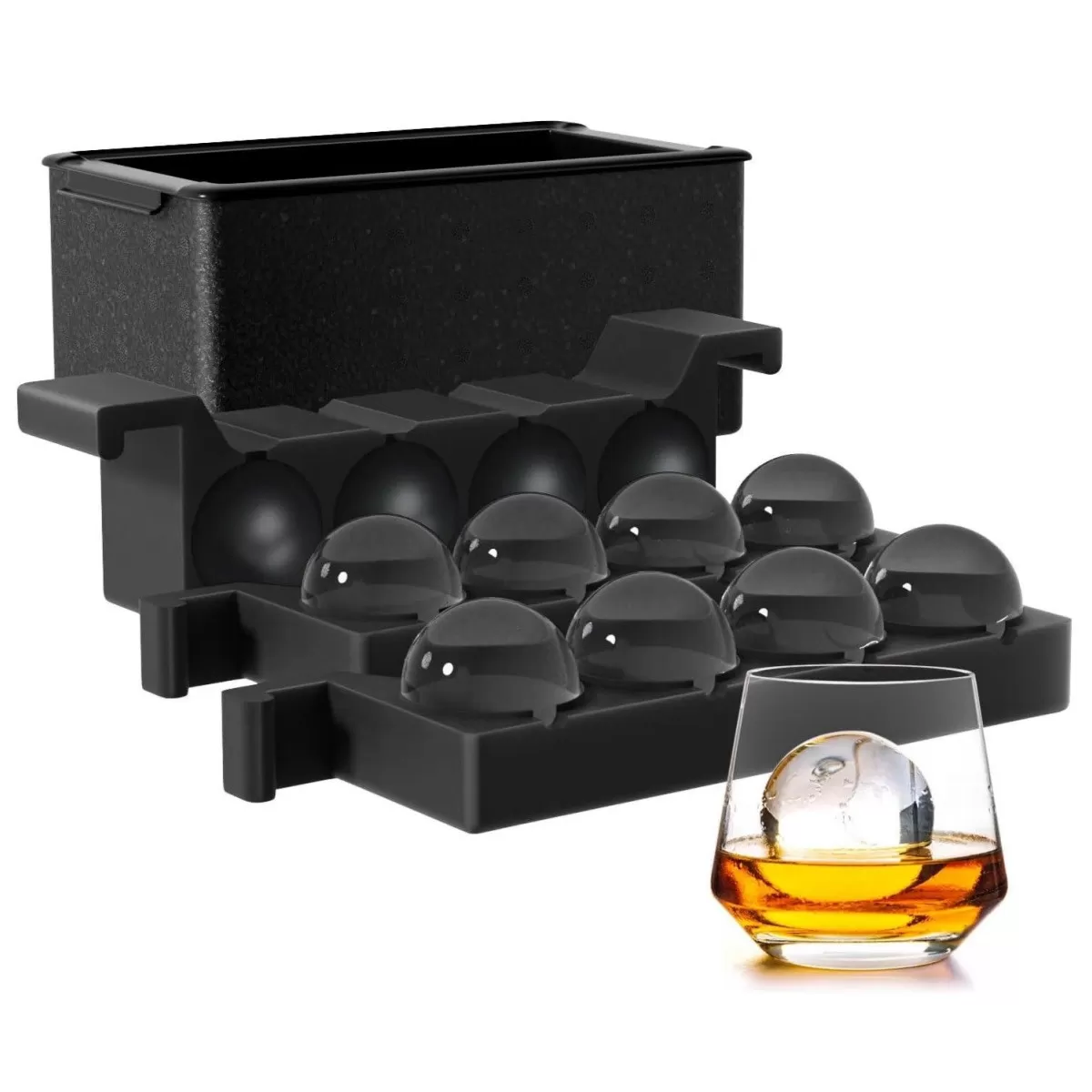 INF Isform med Lock för Runda Isbitar - 8 Fack