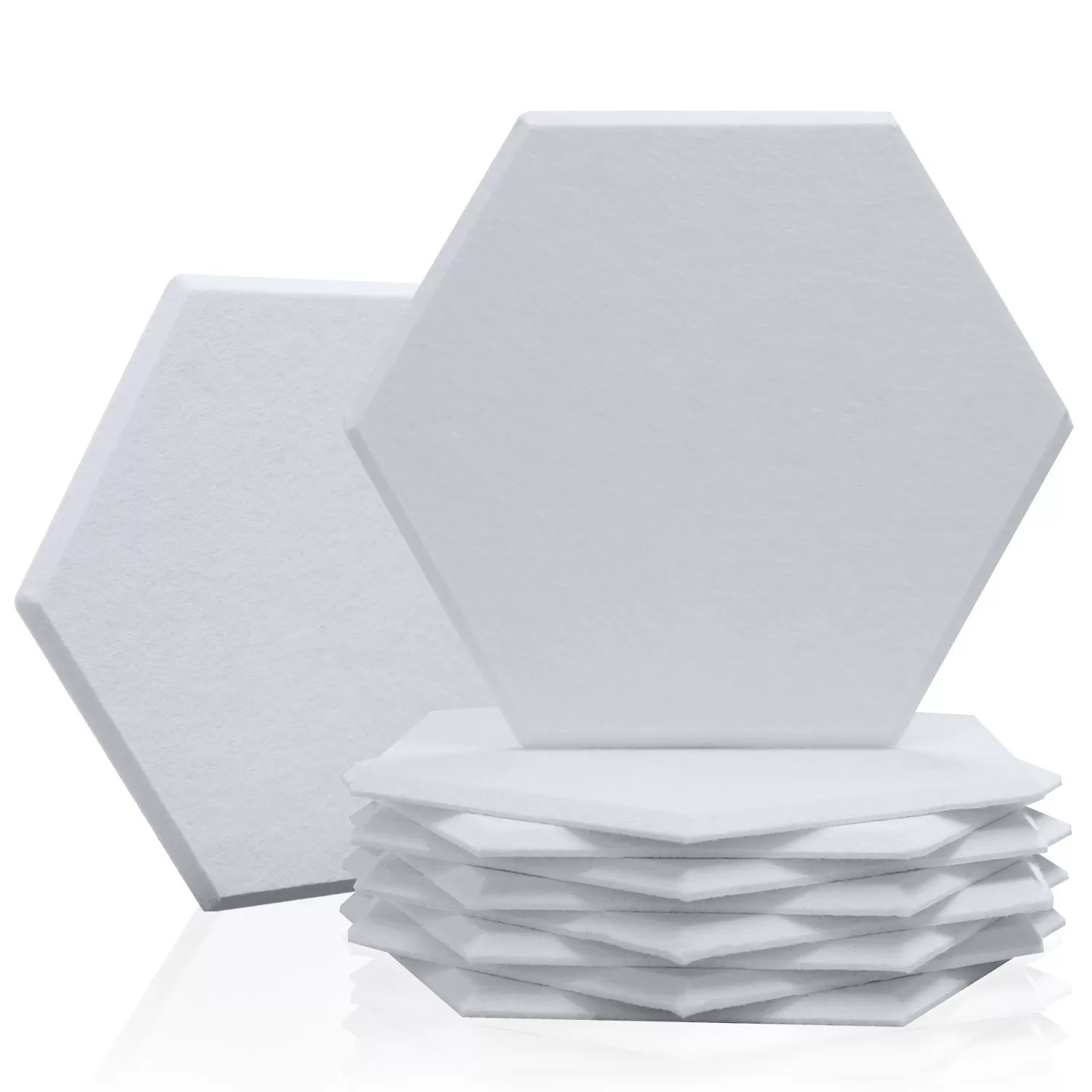 INF 12-pack ljudabsorberande paneler - Vita akustikpaneler med självhäftande baksida