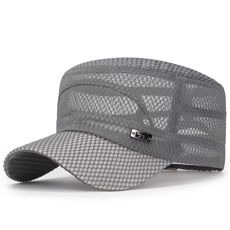INF Ventilerande Flat Top-hatt Ljusgrå