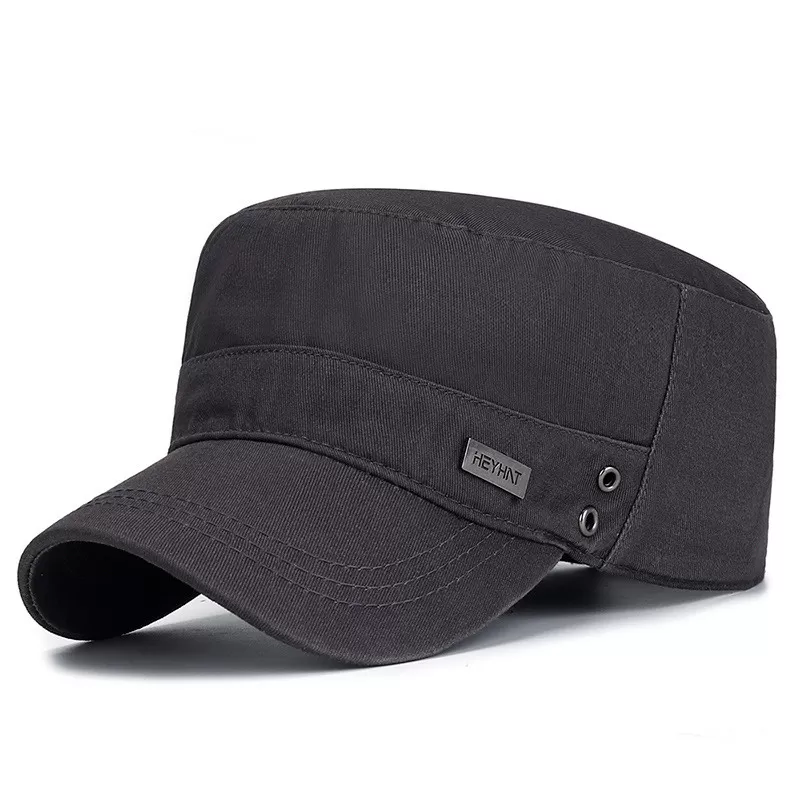 INF Herr Bomulls Flat Cap - Justerbar Basebollkeps för sommaren Grå