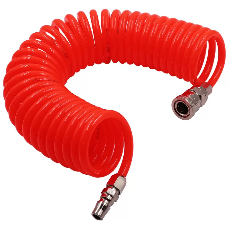 INF Pneumatisk fjäderslang 5x8 luftslang 9 meter med koppling, kompatibel med AR10, AR12 och plastluftpistoler model 2