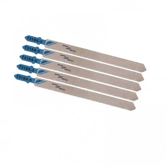 INF Kompatibelt med träbearbetningssågblad T344D (132 mm) - 5-pack kurvsågblad i högkolstål för trä och skivmaterial Modell 8