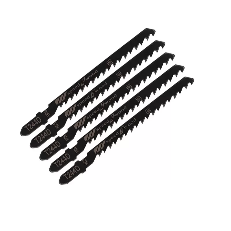 INF T318A Sticksågblad för Träbearbetning (5-pack) - Högkolstål, Silver Modell 9