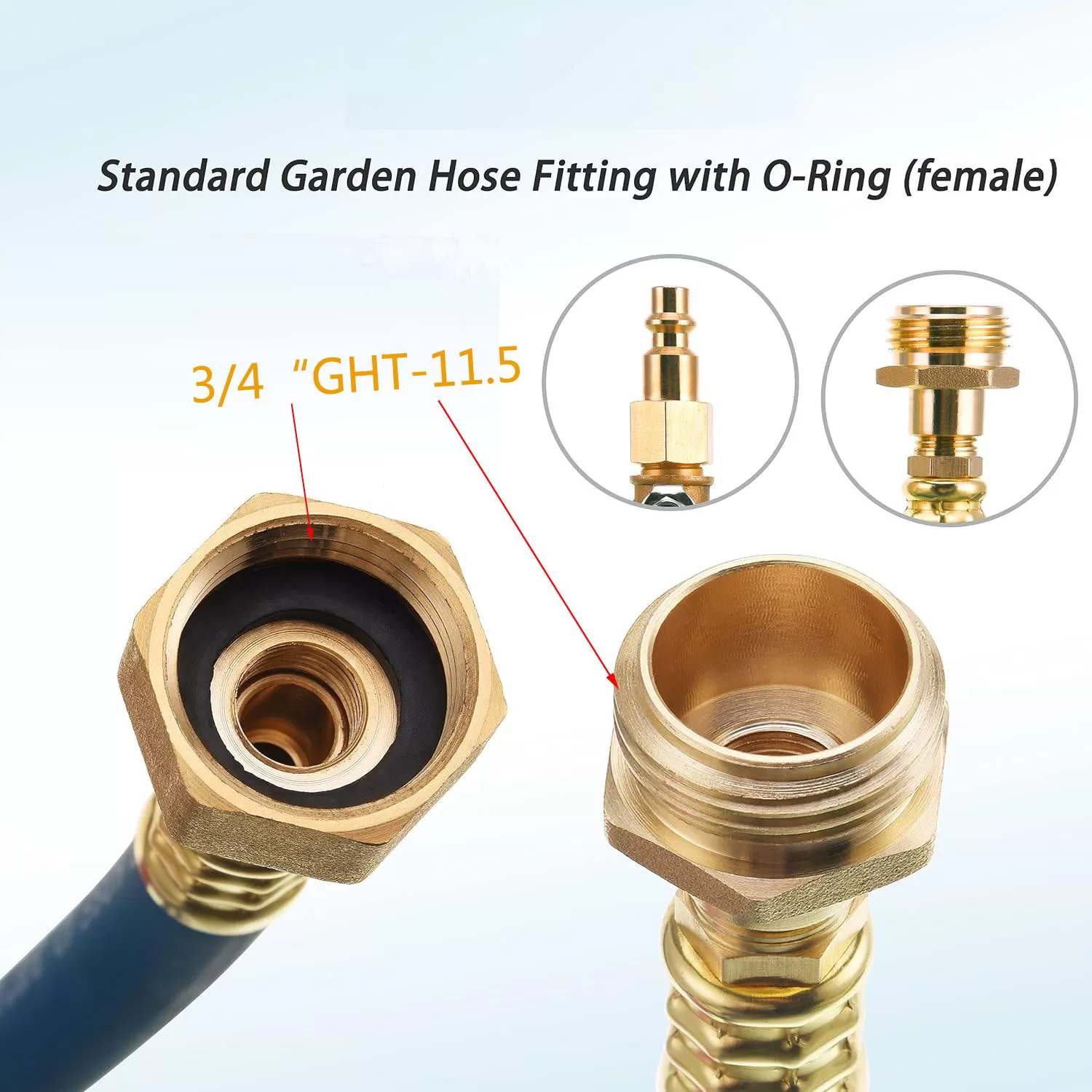 INF RV Övervintringsadapterkit med Avstängningsventil