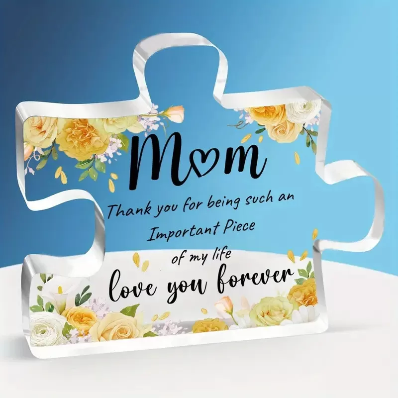 INF Transparent Akryl Skrivbordsdekoration - En Perfekt Gåva till Mamma L