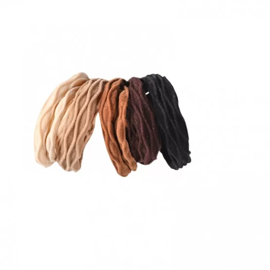 INF Hög Elastisk Sömlös Hårband - 5-pack Håraccessoarer kaffe