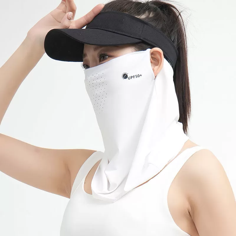 INF Sommar Utomhus Cykel Ansiktsmask - Andningsbar & Solskydd Vit