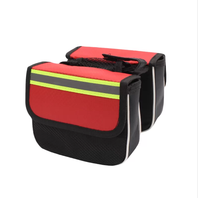 INF Reflekterande dubbelsidig väska för mountainbike fram Röd