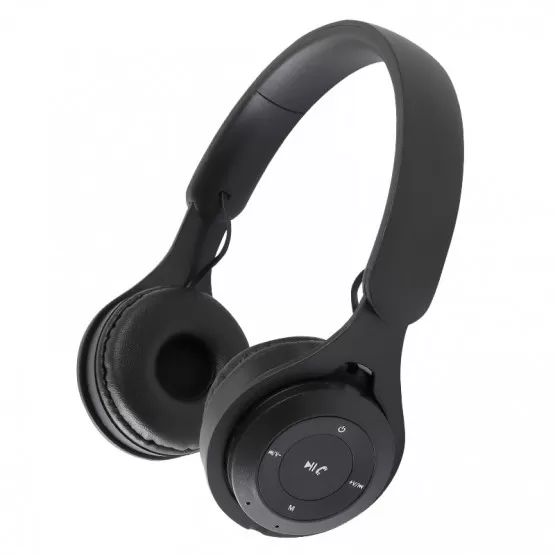 INF Y08 Deep Black Bluetooth-hörlurar: Vikbara, lång batteritid