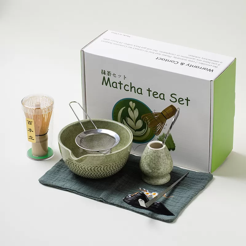 INF Matcha Visp Set: SQ Jade Knife Matcha 8-delars Rostfritt Stål