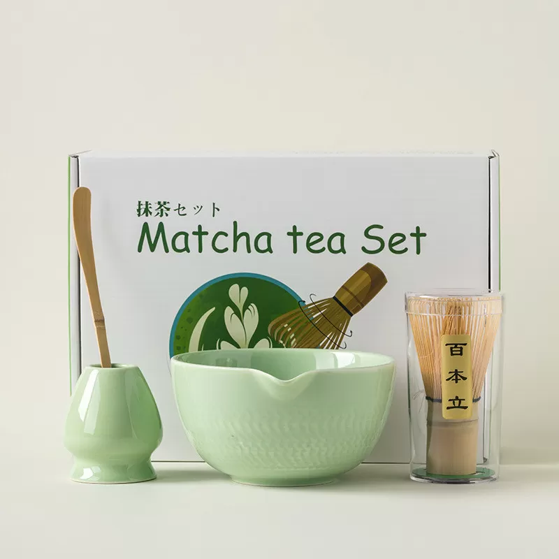 INF Matcha Visp Set SQ Jump Knife Glansig Grön 4-delars Set