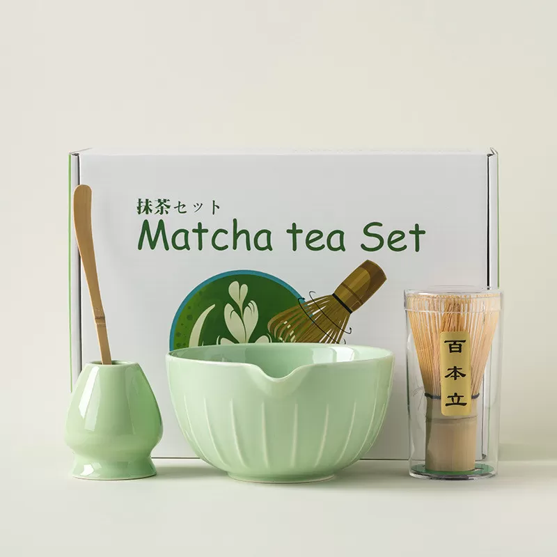 INF Matcha Visp Set SQ Präglad Glansig Grön 4-delars Kit