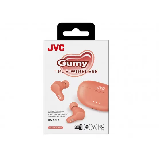 jvc HA-A7T2-P-U Gumy True Wireless Earphones Pink