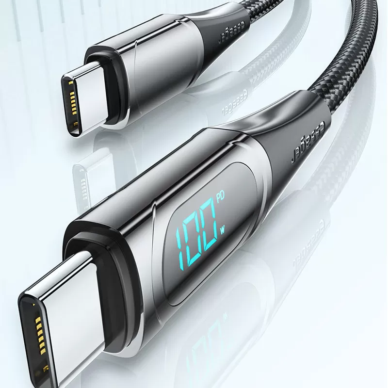 INF Svart 4-i-1 USB-laddningskabel för flera enheter