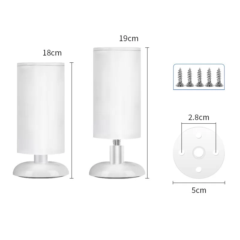 INF Vita bordsbensfästen - Set om 4 18 cm