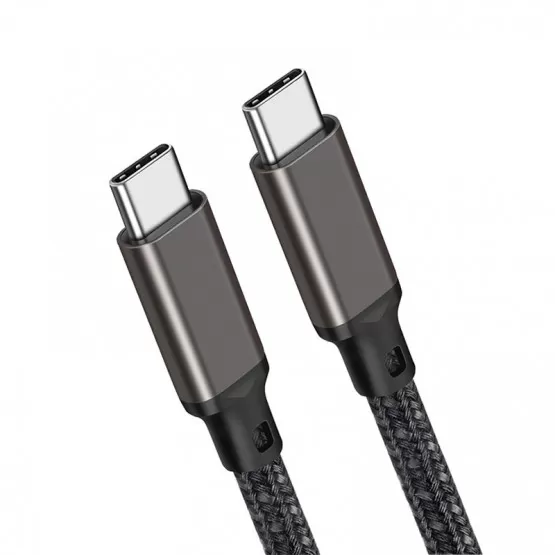 INF 3M USB-C till USB-C snabbladdningskabel - Svart Titan 1 m