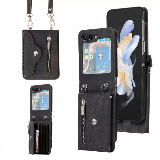 INF Z Flip3 Retro Crossbody stöldskyddskorthållare för Samsung