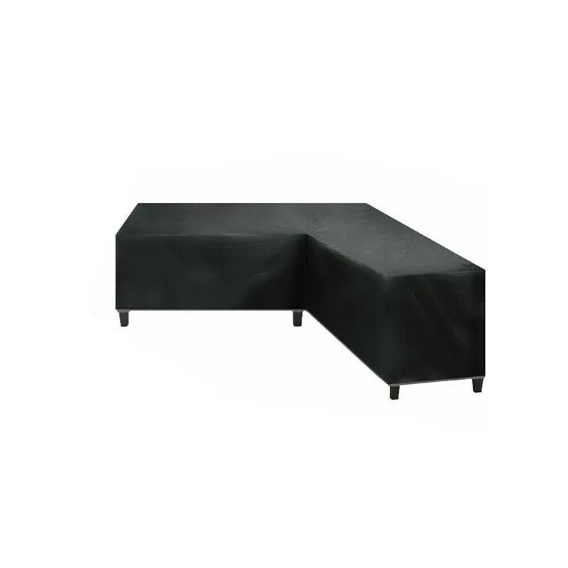 INF V-format trädgårdsmöbelskydd 215x215x87cm - Svart Oxford