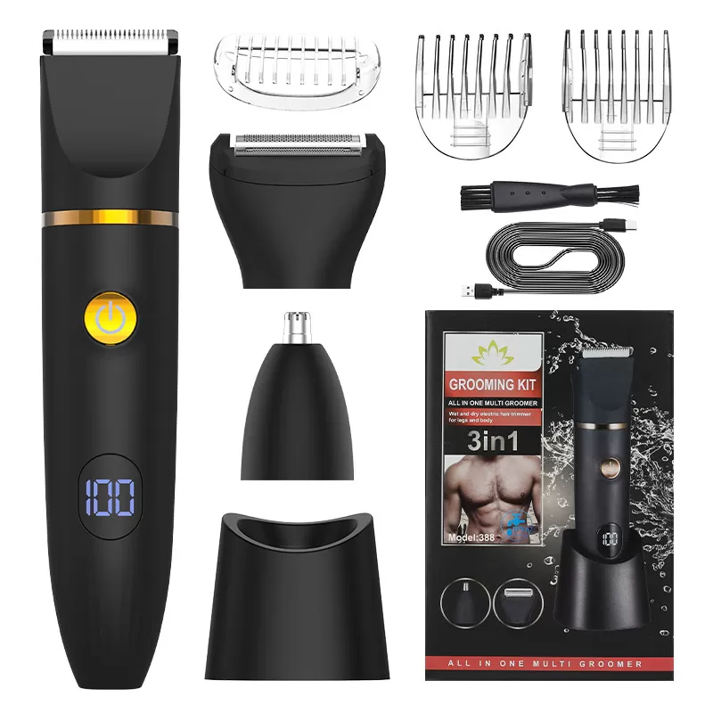 INF Multifunktionell Lady Shaver Set 388 Svart - Len Hud
