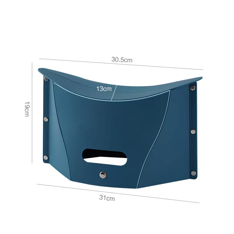 INF Bärbar hopfällbar pall - Handhållen design Blå