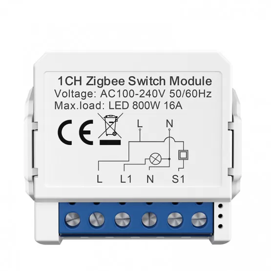 INF ZigBee Smart Switch Module - 1 Gang, Neutral Required, White