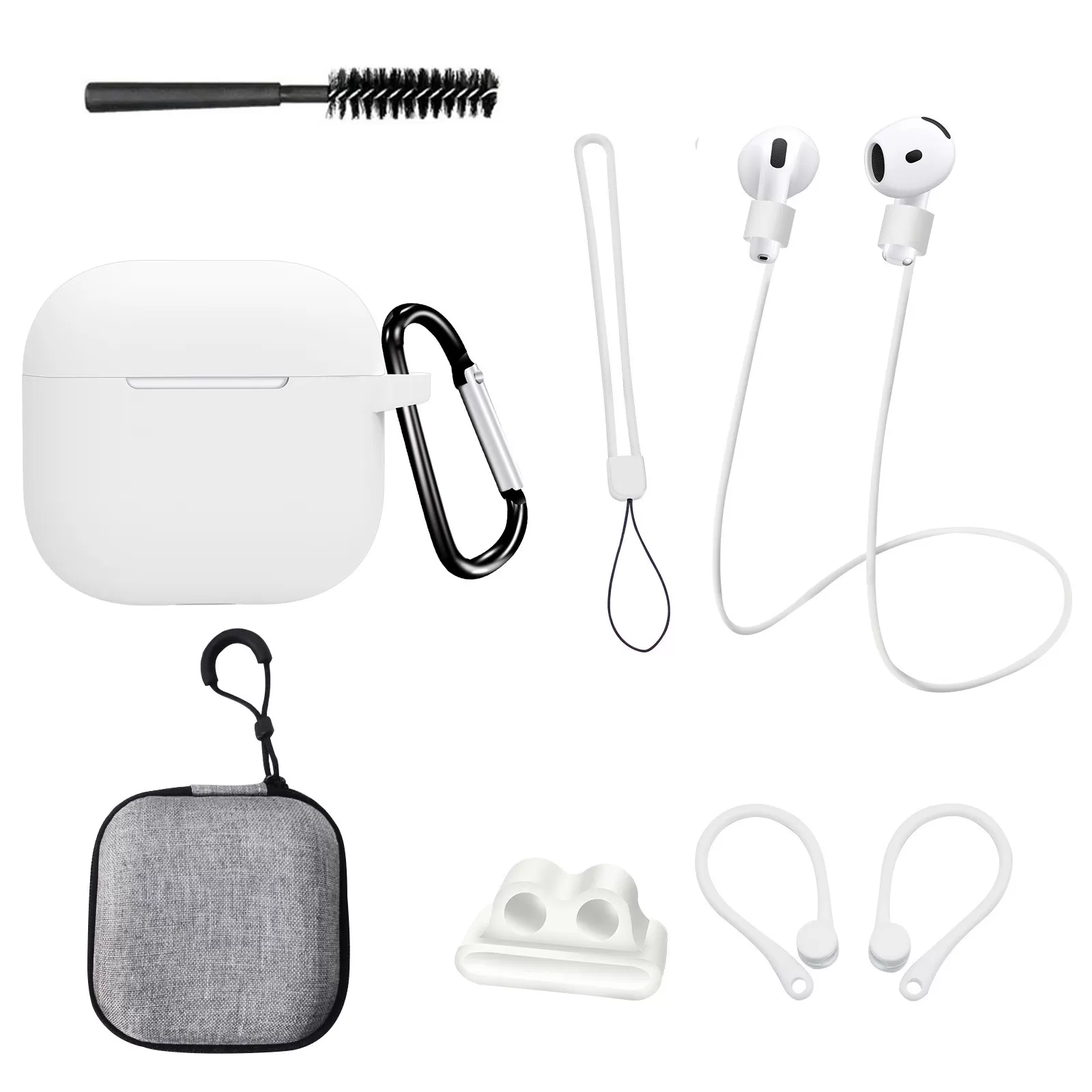 INF Skyddsfodralset i åtta delar för AirPods 4:e generationen, vitt