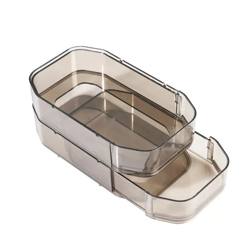 INF Stapelbar skrivbordsförvaringslåda med låda - Svart