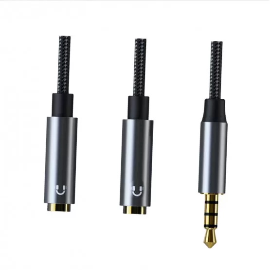 INF CB01 Hörlurar och mikrofon Splitter Adapter Audiokabel model 1