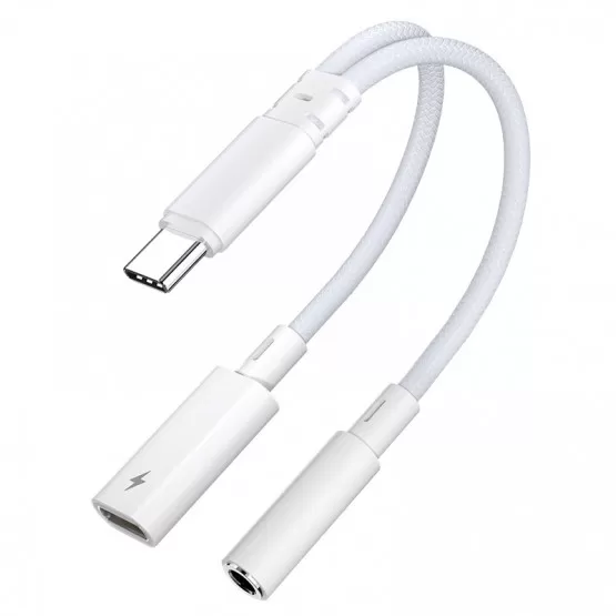 INF AA10-B2P15 USB-C till 3,5 mm adapter med PD-laddning