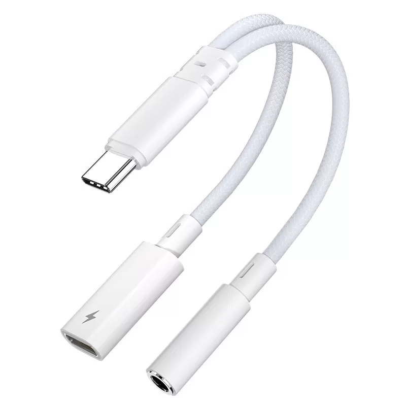 INF AA10-B2P15 USB-C till 3,5 mm adapter med PD-laddning