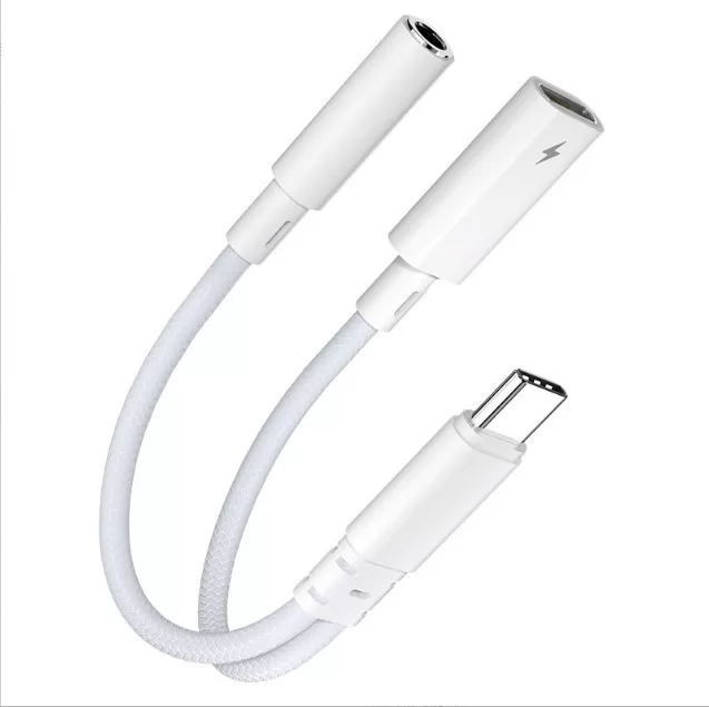 INF AC06_P15 USB-C till 3,5 mm ljudadapter med PD-laddning