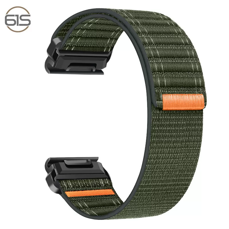 INF 26 mm nylon klockarmband för Garmin Fenix 8/5/6/7X Pro/Epix 935/965 Grön