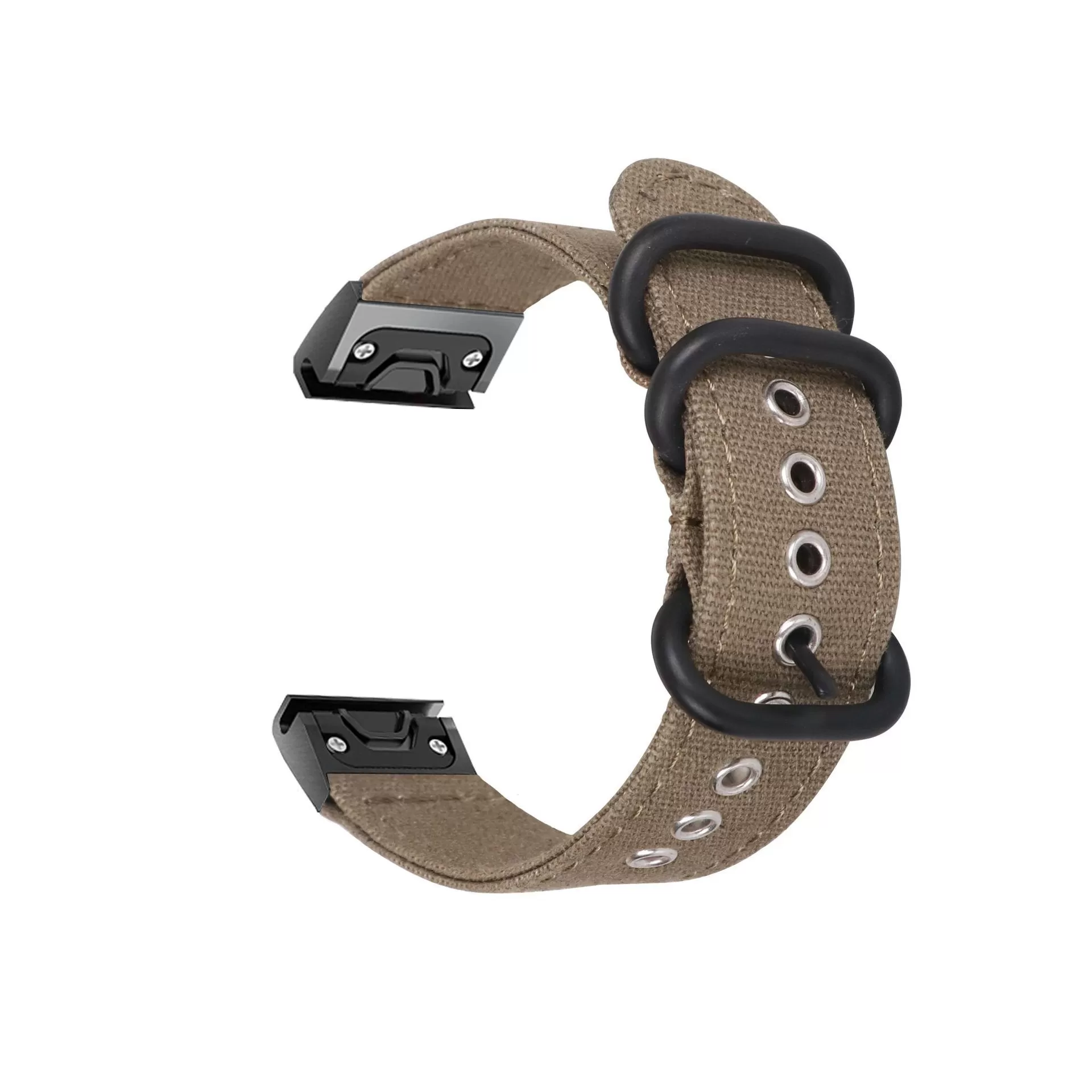 INF Klockarmband i canvas med snabbkoppling för Garmin Fenix 7, 6, 5-serien Grön
