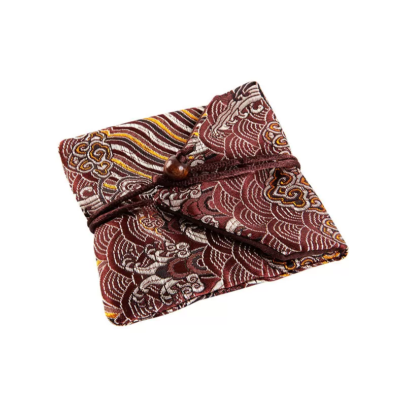 INF Smyckespåse för jade, sammetspåse med dragsko kaffe