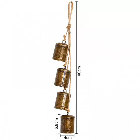 INF Rustik Jute Rep Klockprydnad - Antik Bronsfinish