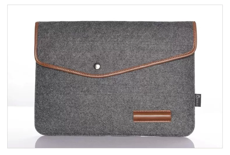 INF Stilrent mörkgrått filtfodral för surfplatta/laptop - 14 tum