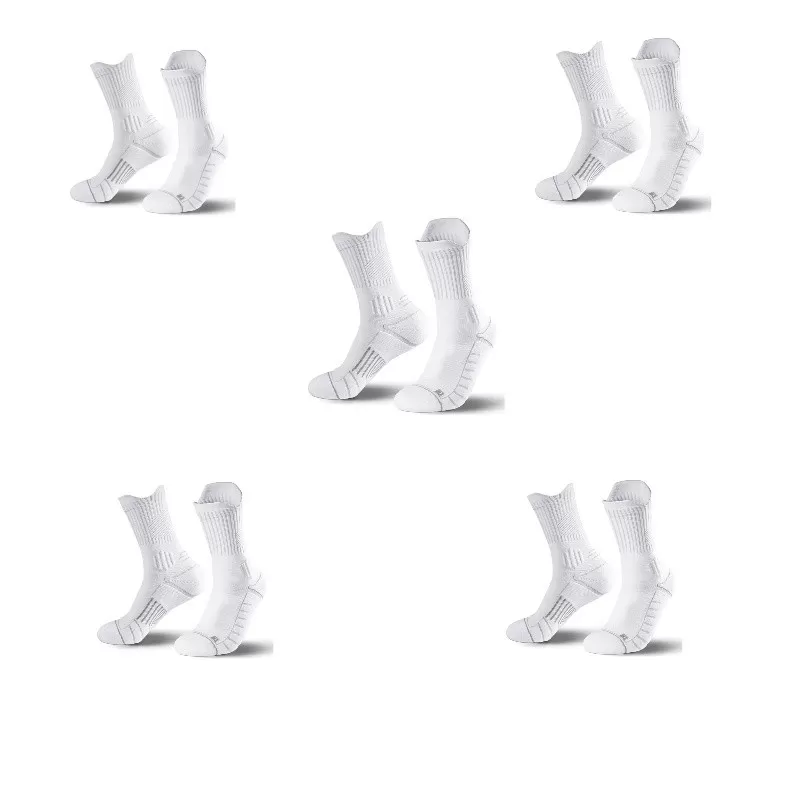 INF Professionella basketstrumpor 5 par - Halkfria & Stötdämpande