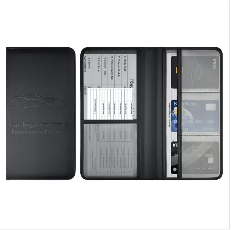 INF Elegant PU Läder Bil Körkortshållare Svart