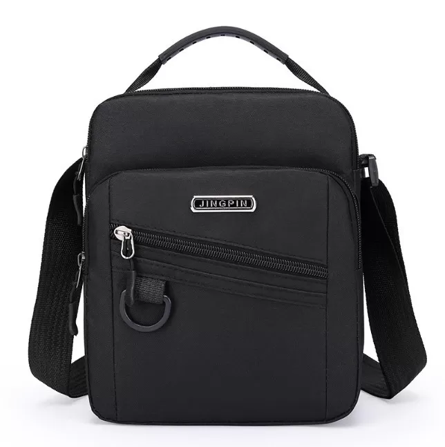 INF Herr Oxford Crossbody Bag, Vattentät Sling Bag för Resor Svart