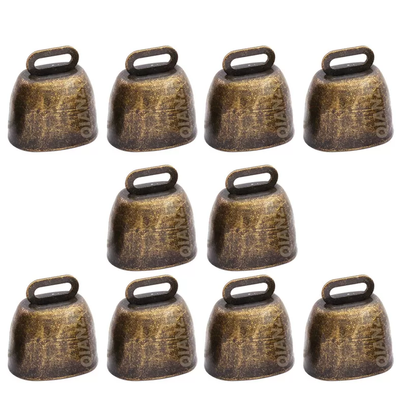 INF Antika bronsklockor - 10-pack, 35x35x24mm järnklockor