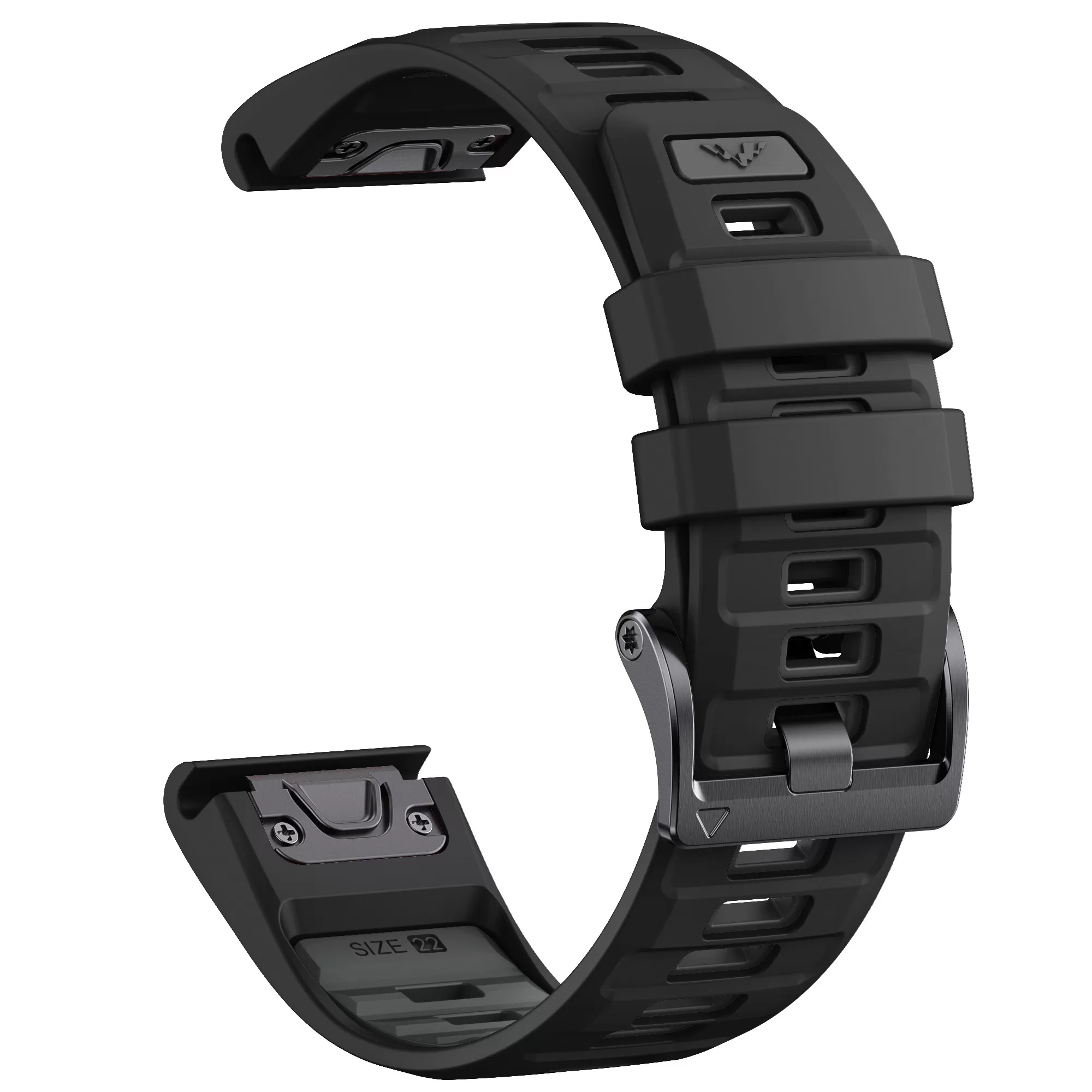 INF Garmin Fenix 8 Quick Release Strap 47 mm Svarta + grå prickar